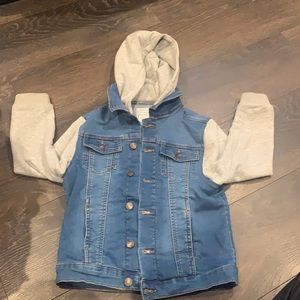 Kids Denim Jacket Hoodie Size 9-10 YRS